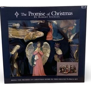 Robert Stanley Nativity Set 8-piece Multicolor Christmas holiday religious tree